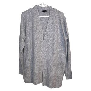LOVE ELLIE Cardigan Heather Grey XL Relaxed Fit Open Front Ribbed Stretch NWOT